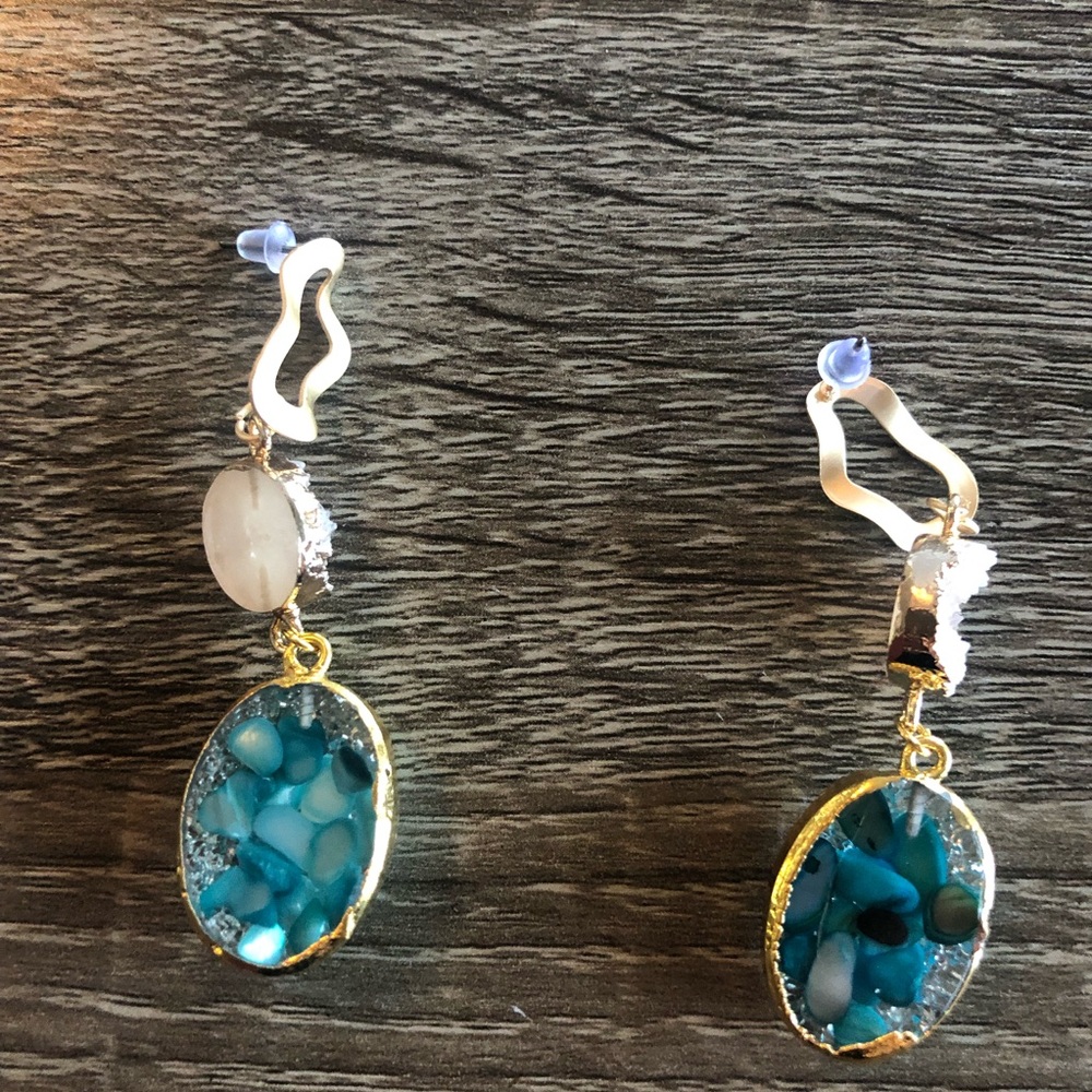 🌟Anthropologie Super flattering Druzy Earrings. - Picture 3 of 7